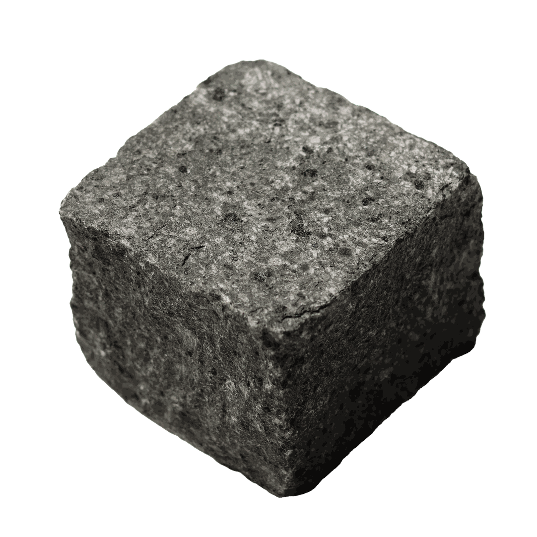 سنگ کوبیک با سطح ماشینی سبز رنگ