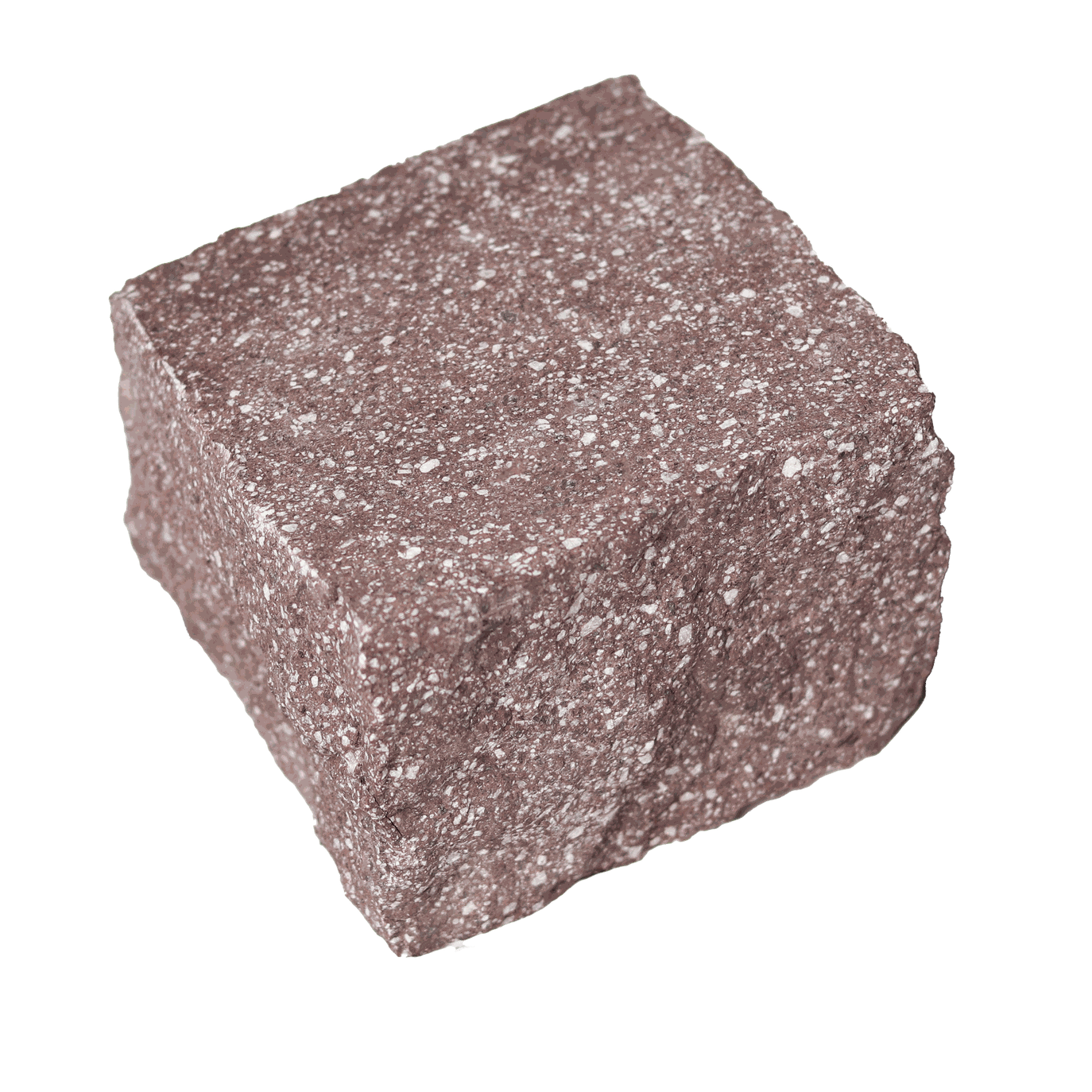 سنگ کوبیک پورفیری با سطح ماشینی بنفش رنگ